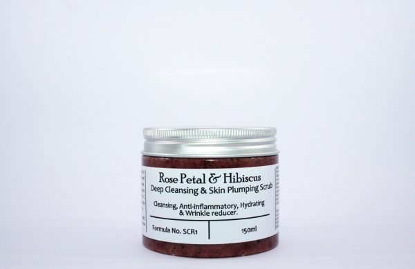 Rose Petal and Hibiscus Facial Scrub - Anti-Ageing, Exfoliator & Wrinkle Reducer (150ml)