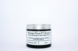 Moringa, Neem, Charcoal & Clay Facial Scrub - Cleansing, Detoxifyng & Purifying (150ml)