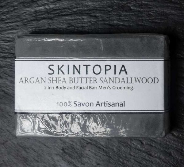 Skintopia Argan Shea Butter Sandalwood Soap for Men